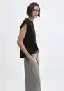 Camiseta Viri Negro Talla S Mujer Mango