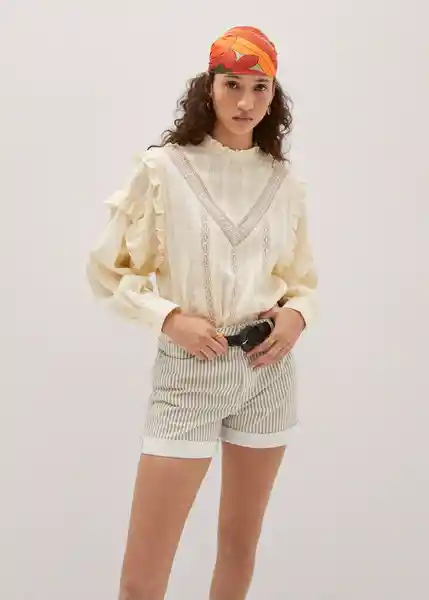 Short Mom80 Arena Talla 46 Mujer Mango