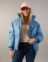 Chaqueta Aerie Mujer Azul Talla: Medium American Eagle