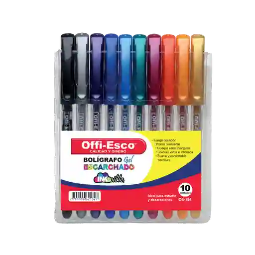 Offi-Esco Bolígrafo Gel Escarchado OE-164