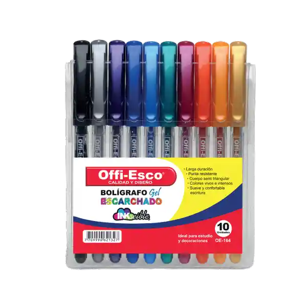 Offi-Esco Bolígrafo Gel Escarchado OE-164