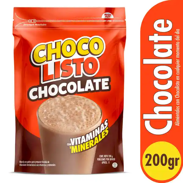 Chocolisto Mezcla en Polvo para Preparar Bebida de Chocolate