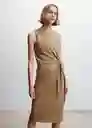 Vestido Fertina Camel Talla S Mujer Mango