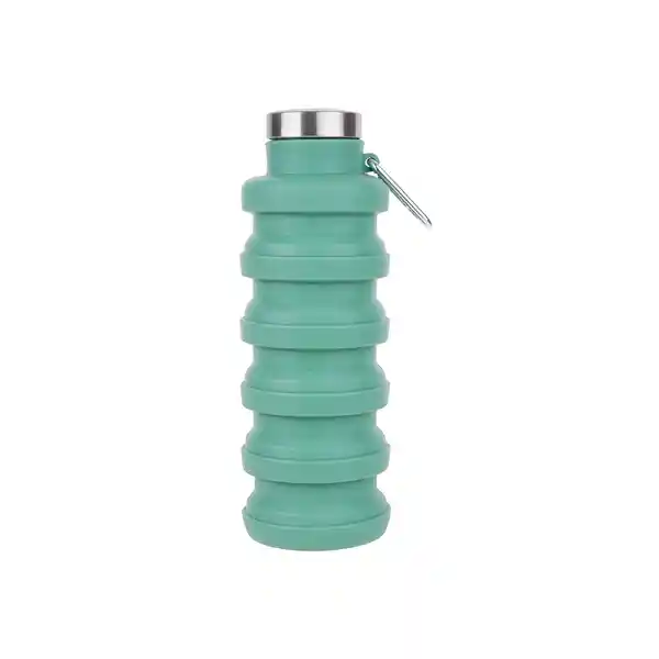 Botella de Silicona de Plegable Color Sólido Verde 500 mL Miniso