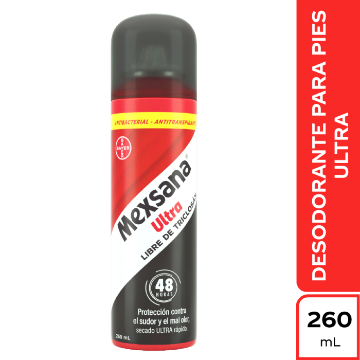 Mexsana Desodorante para Pies Ultra en Spray Antibacterial 260 ml