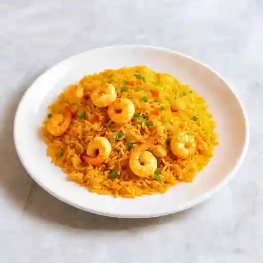 Entero pollo y camarón