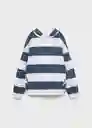 Buzo Sudadera Stripho Azul Talla 10 Niños Mango