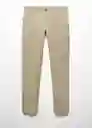 Pantalón Barnal Khaki Talla 46 Hombre Mango