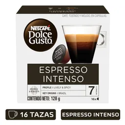 Cápsulas de Café NESCAFÉ DOLCE GUSTO Espresso Intenso x 128g