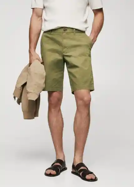 Bermuda Gracia Khaki Talla 38 Hombre Mango