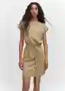 Vestido Nita Khaki Talla S Mujer Mango