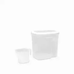 Recipiente Blanco Con Taza Medidora 2400 mL Ambiente Gourmet