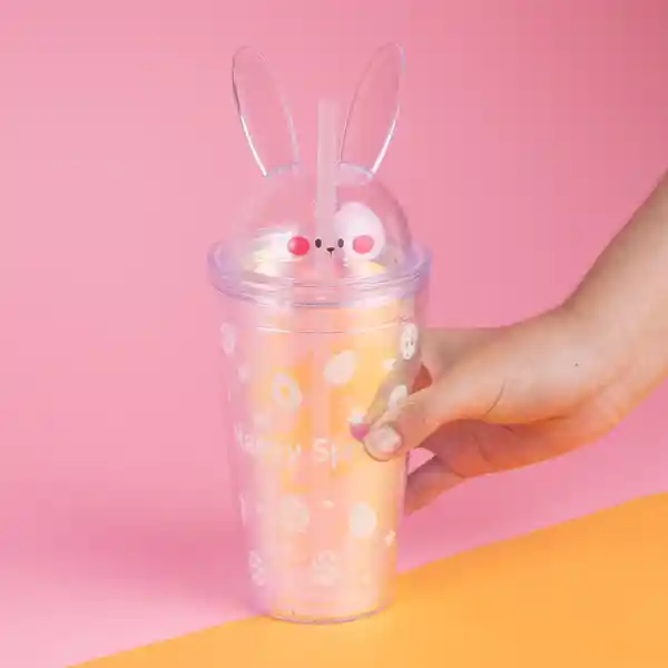 Vaso de Plástico Conejo Serie Easter Miniso