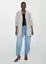 Blazer Americana Elevivo Gris Talla XS Mujer Mango