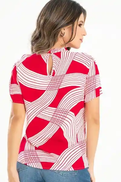 Blusa Lhotta Color Rojo Puro Talla L Ragged
