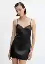 Vestido Norma Negro Talla S Mujer Mango