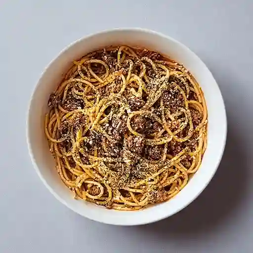 Spaguetti Ragu con Albondigas