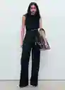 Enterizo Mono Martuki Negro Talla L Mujer Mango