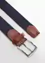 Cinturón Elástico Marino Talla 91 Hombre Mango