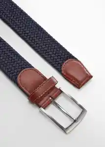Cinturón Elástico Marino Talla 91 Hombre Mango
