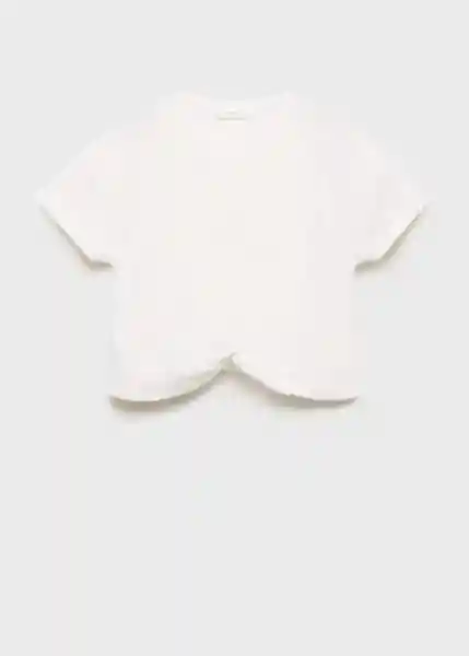 Camiseta Nudo Offwhite Talla 10 Niñas Mango
