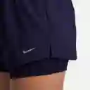 Nike Short One Dri-Fit mr 3In 2N1 Para Mujer Morado Talla XS