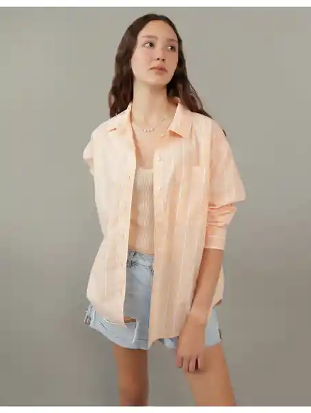 Camisa Mujer Naranja Talla X-SMALL American Eagle