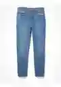 Jean Mom Azul Talla 6 Long Mujer American Eagle