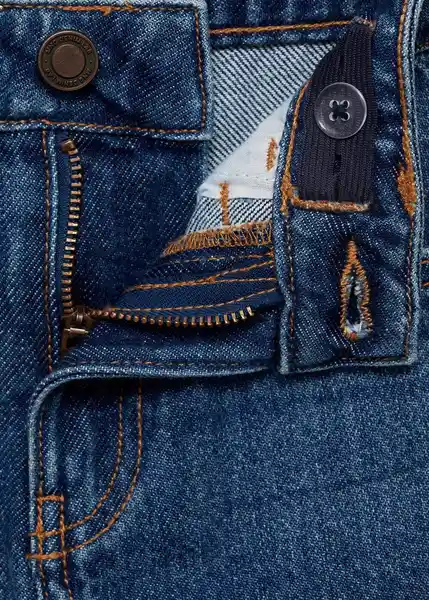 Jean Dad Tejano Oscuro Talla 08 Niños Mango