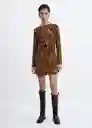 Vestido Madie Burdeos Talla S Mujer Mango