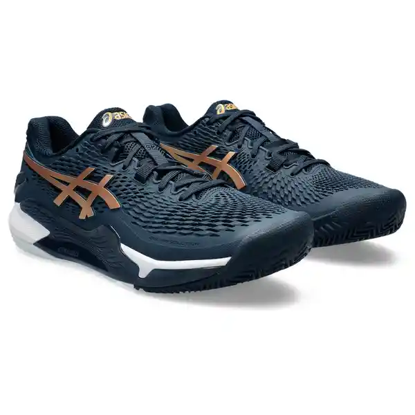 Asics Zapatos Gel-Resolution 9 Clay Para Hombre Azul Talla 12