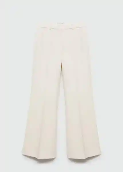 Pantalón Blanca Crudo Talla 40 Mujer Mango