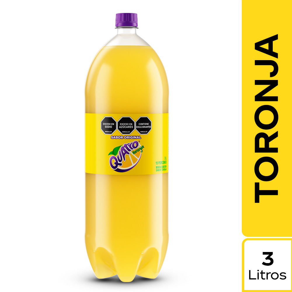 Quatro Gaseosa Original Toronja 3 l