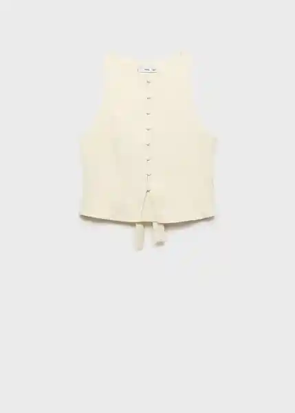 Chaleco Perth Beige Talla XS Mujer Mango