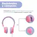 Audífonos Con Micrófono Kids Morado Rosa 3.5 mm Mod 23L07 Miniso