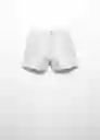 Short Foil Plata Talla 32 Mujer Mango