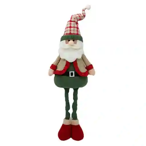 M + Design Muñeco Santa Extendible Rústica 70 cm Nav25