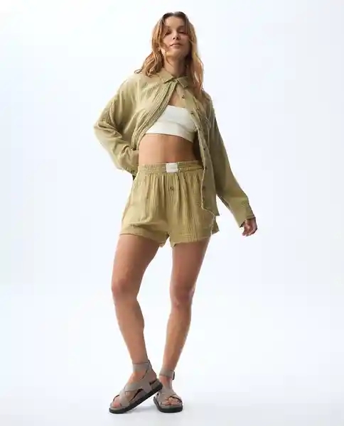 Short Mujer Verde Talla 6 651G001_VER170836 Americanino