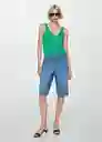 Top Lina Verde Talla M Mujer Mango