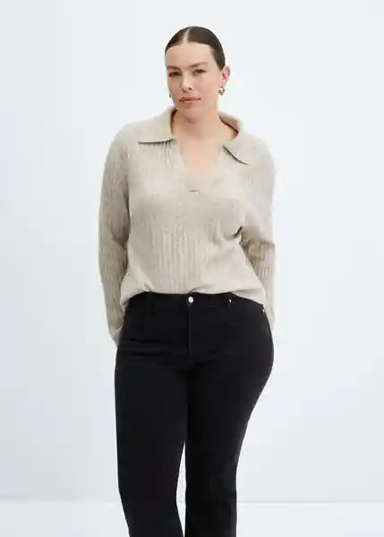 Pantalón Jean Sienna Tejano Negro Talla 42 Mujer Mango