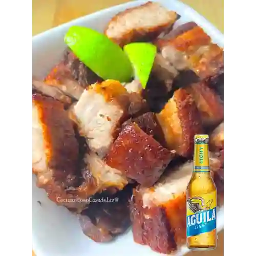 Combo Chicharrón + Aguila Light 350 ml