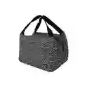 Lonchera Con Formas Geométricas Lineas Blanco y Negro Miniso