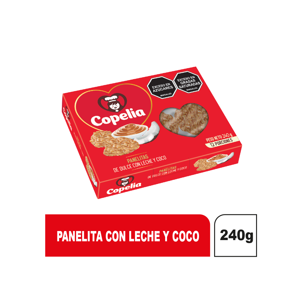 Panelitas Dulce con Leche y Coco Copelia 240 g