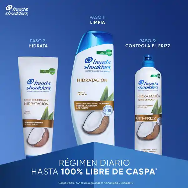 Acondicionador HS Head Shoulder Hidratacion Aceite de Coco Control Caspa Head and Shoulders Rinse 300 ml