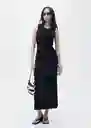 Vestido Ferti Negro Talla XL Mujer Mango