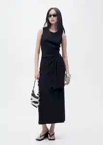 Vestido Ferti Negro Talla XL Mujer Mango