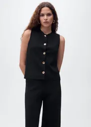 Chaleco Yolando Negro Talla M Mujer Mango