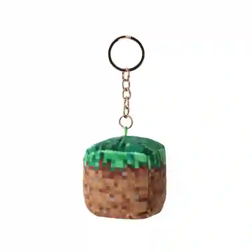 Llavero de Peluche Bloque de Hierba Serie Minecraft Miniso