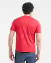 Camiseta Cuello Masculino Rojo Chili Oscuro Talla M Chevignon