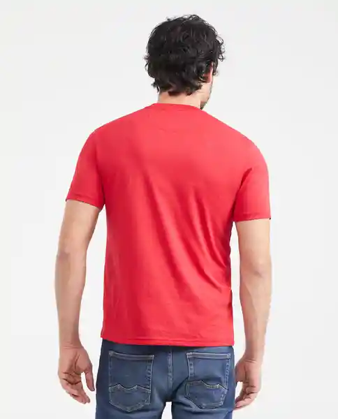 Camiseta Cuello Masculino Rojo Chili Oscuro Talla M Chevignon